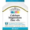 21st Century Calcium Magnesium Zinc Plus Vitamin D3 90 Tablets
