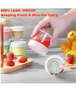 Alternative view of Beauenty 6-Pack Glass Baby Food Storage Containers - 4 oz BPA Free Baby Food Jars with Lids,Small Glass Containers, Baby Food Containers Glass,Dishwasher,Microwave & Freezer Safe