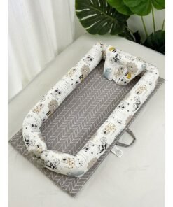 NKX Pure Cotton Portable crib mid-Bed Detachable and Washable Newborn Baby sleeping Artifact foldable Bionic Bed
