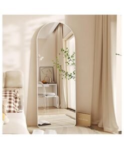 Y&D Full Length Mirror  Arched Aluminum alloy Large Standing Dressing Mirror Hanging Leaning Against Wall Mounted Mirror with Stand for Bedroom Locker Room Living Room