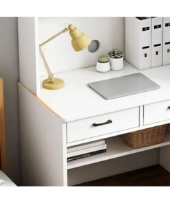 keke Modern Multifunctional Computer Table Home Office Writing Workstation with Storage Shelves 80 CM