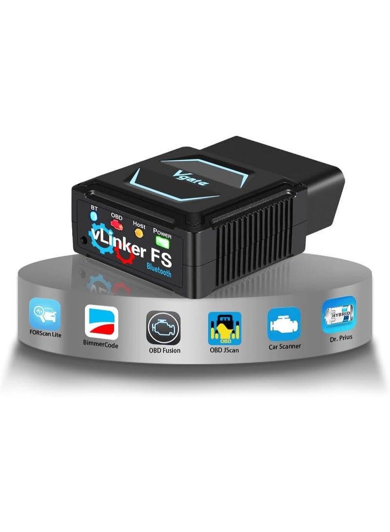 Vgate vLinker FS Bluetooth OBD2 Car Diagnostic Tool OBD2 Automotive Scanner MS-CAN Work for iOS/Android/Windows
