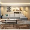 Ripple FURNITURE Best Seller Waterproof High Tech Fabric L Shaped Sofa Set Sectional Sofa For Simple Living Room Luxury Corner Sofa Set Furniture 4 Seater Grey 370X98X92