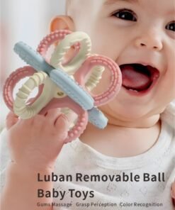 Alternative view of HieerBus Baby Teething Toys, Silicone Teether Relief Soothing Sore Gums, Baby Chew Toys, Baby Toys More than 4 months