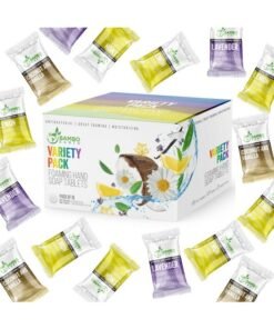 BAMBOEARTH 18 Pack Natural Foaming Hand Soap Tablets - Soft Moisturizing Handwash Tab Refills - 1 Tablet = 9 Oz Liquid Wash Foam Handsoap - Eco-Friendly Softsoap Refill Tabs (18 Variety Pack)