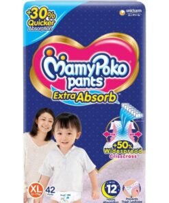 MamyPoko Pants Extra Absorb Baby Diapers, X-Large (XL), 42 Count, 12-17 kg