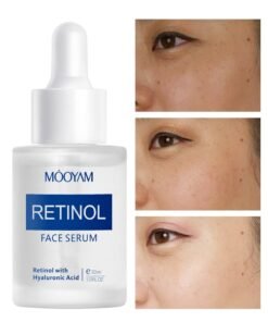 MOOYAM Retinol Face Serum with Hyaluronic Acid Anti Aging Retinol Serum for Skin Repair, Brighten Your Look, Fine Line and Wrinkles for Dull and Dry Skin 30ml