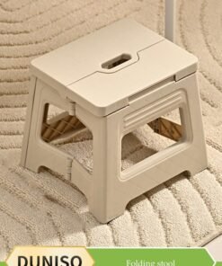 DUNISO 2 Pcs Folding step stool,portable footstool outdoor stool,anti slip step stool，can be carried by hand, suitable for kitchen, bathroom, garden,22*20.5*20cm