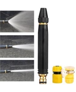 High Pressure Car Wash Water Gun Set Home Car Cleaning Spray Nozzle with 2 Connectors Garden Watering Multi Function Washer Tool Black King Kong Water Gun No Hose Included