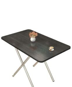 Alternative view of Foldable Table, Portable Camping Table Wooden Square Desk Simple Design, Multifunctional Folding Table Lunch Table, Space Saving Stable and Durable, for Camping Dining Garden Picnic Coffee (Black 60*40cm)