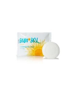world amenities Sun + Sol Bulk Luxurious Cleansing Bar With Warm Coconut & Vanilla Fragrances Pleat Wrapped Travel Size Toiletries Mini Hotel Amenities 0.9 Oz 100 Count