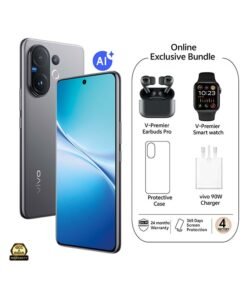 vivo V60 AI Dual SIM 5G Mist Gray 12GB RAM 512GB With Exclusive Gifts - Earbuds Pro, Smart Watch, 90W Charger And 24 Months Warranty + 1 Year Screen Replacement - Middle East Version