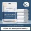 Disposable Bed Sheet Four-piece Set Hotel Bed Sheet Quilt Cover Travel Disposable Supplies Travel Quilt Cover Pillowcase Three-piece Set-Color:Double Bed Sheet