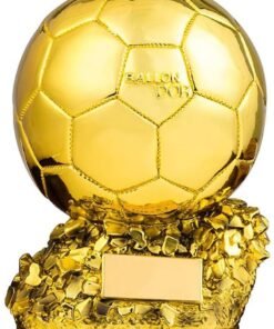 Rock Pow New Ballon d'Or Trophy Football Golden Ball Award Trofei Calcio World's Best Player MVP Soccer Fans Craft Souvenir Home Decor