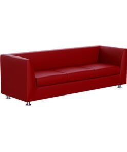 Mahmayi 679 Three Seater PU Sofa - Maroon