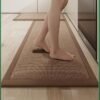 Angju Kitchen Mat Set of 2 Non Slip Kitchen Mats for Floor Cushioned Kitchen Rugs Comfort Standing Mat Farmhouse Waterproof PVC Foam Kitchen Floor Mat Runner