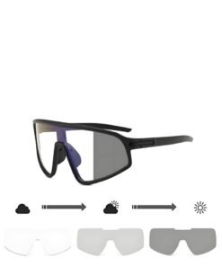 Lee Yon Cycling Glasses Photochromic Sunglasses Bike Sunglasses Clear Bicycle Glasses Riding Glasses for Men Cycling Sunglasses Sports Bike Glasses, Black - Image 4
