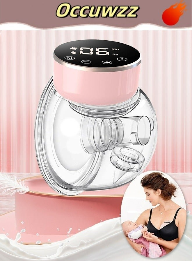 Occuwzz Breast Pump Electric Wearable Portable Easy to Clean Assembly Anti-Reflux Setting with 3 Modes and 9 Levels Smart Display