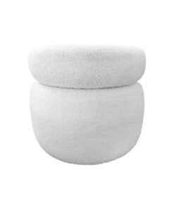 ebb & flow Plush Small Sponge Chair, perfect for Living Room or Bedroom, Size 45cm x 40cm in White - Image 3