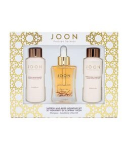 Joon Moisturizing Travel Size Gift Set ; Saffron Hair Elixir (1.11 Fl Oz) Saffron Rose Shampoo (2 Fl Oz) And Conditioner (2 Fl Oz)