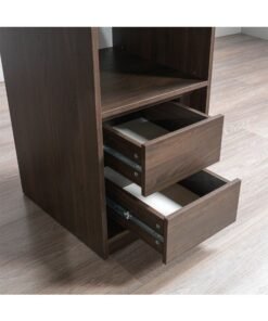 Infinity Set Of 2 Drawers Internal Module For 1 Door Wardrobe | Drawers Only For Wardrobe | Modern Design Storage For Bedroom L46.2xW48xH42.2cm - D.Walnut