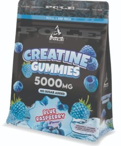 POLE NUTRITION Creatine Gummies 5000mg - Muscle Strength & Performance (Blue Raspberry)