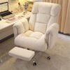 Lazy Home Comfortable Sofa Chair Study Office Chair Back Can Lie Live Video Gaming Swivel Chair