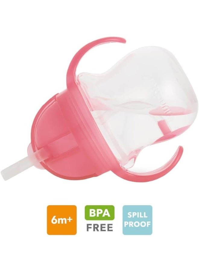 Munchkin Click Lock Tip and Sip Weighted Flexi Straw Trainer Cup (7 Oz/207 Ml Pink)