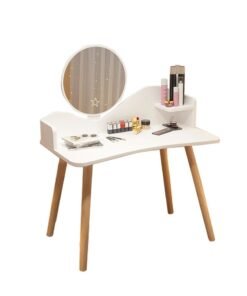 Sharpdo Simple Small Dressing Table, Ultra Small Storage Integrated Vanity Table, Make Up Table for Bedroom Dressing Table With Drawers Vanity Table Beautiful Makeup Table 80*40*122CM