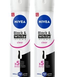 Nivea Black And White Invisible Original Antiperspirant Deodorant For women 150ml Pack of 2
