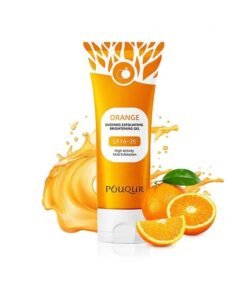 POUQUR Orange Exfoliating Gel for Face & Body, 2025 Exfoliating Cleansing Gel Scrub, Orange Enzymes Exfoliatings Gels, Deep Clean Pores, Remove Blackheads & Moisturize Skin, All Types Skin (1pcs, 3.38 fl oz)