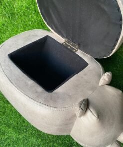Alternative view of LINGWEI Rhinoceros Ottoman with Hidden Storage - Multi-Purpose Faux Leather Stool