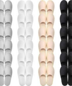 Geyoga 24 Pairs Disposable Slippers for Guests Bulk Women Men 2 Size Cotton Soft Hotel Spa Slippers for Home Indoor Travel Wedding Party