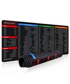 excovip Large Mouse Pad XL, Office Shortcut Mouse Pad, Extended Computer Mouse Pad/Desk Mat with Stitched Edges for Word/Excel/PPT (800x300mm) 0189