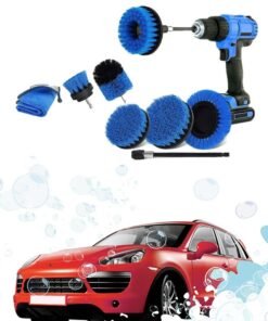 GROIC 8 Piece Spin Brush Car Cleaning Kit,Electric Matte Band Extending Extended Accessories Multi-Purpose Cleaning, Suitable for Car,Car Tool
