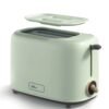 Bear 2 Slice Automatic Electric Bread Toaster Warmer 650W Stainless Steel Breakfast Machine Toast Bread Maker with Dust Cover and Crumb Tray