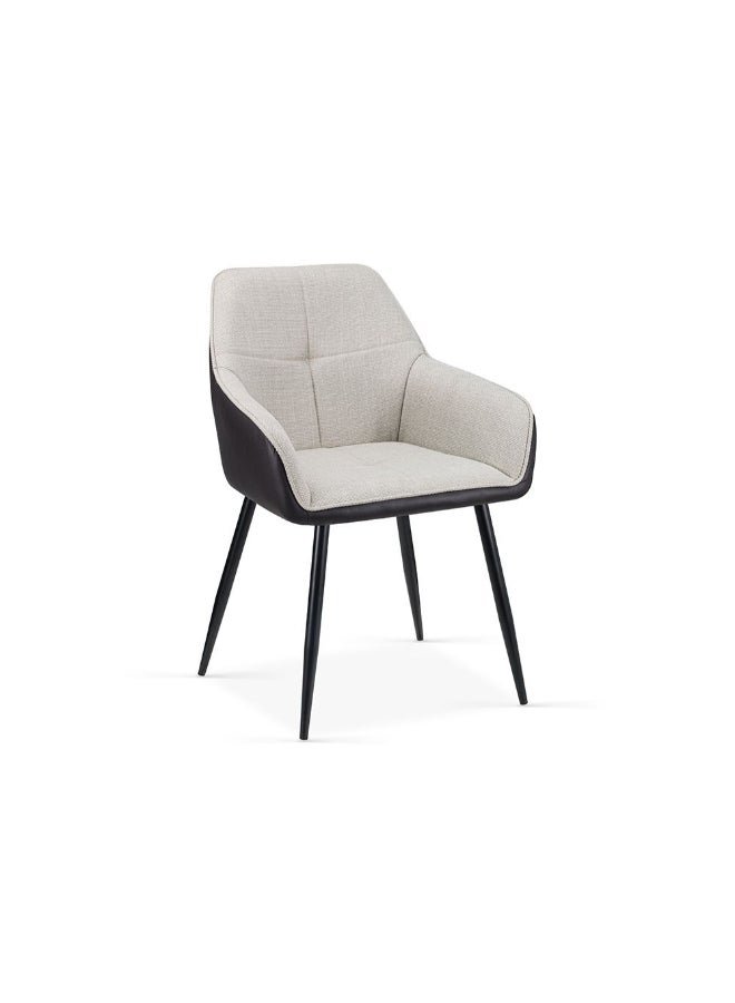 DANUBE HOME Elmont Dining Chair Set of 2 With PU Leather Upholstery |Sturdy Kitchen Dining Chairs Without Table Single Seater Modern Design Furniture For Dining Room L60xW56xH83.5cm