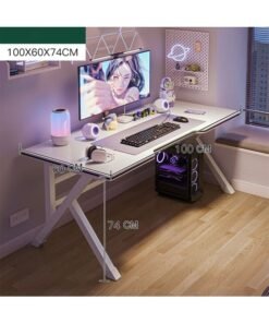 NKX K-Shaped Sturdy Computer Desk And Gaming Table Workstation Home Office Desk 100 CM