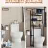 3 - Tier Over The Toilet Storage Rack - High Capacity Bathroom Space Saving Organizer Stand