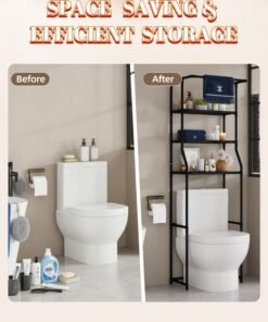 3 - Tier Over The Toilet Storage Rack - High Capacity Bathroom Space Saving Organizer Stand