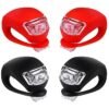 4 Pack Bicycle Light, Silicone LED Bike Light Set, 2 PCS Bike Headlight and 2 Pcs Taillight (Red & White)