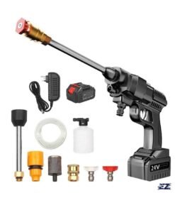ELTRAZONE 24V Portable Cordless Pressure Washer – 5600mAh Mini Lithium Battery Powered Washer – Hand-Held Wireless Water Gun for Washing Cars, Watering Flowers, and Outdoor Cleaning – Lightweight and Convenient