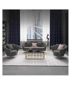 Ripple FURNITURE Flower Sofa Set(3+2+1).Eligent Style Sofa,Velvet Fabric