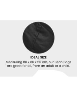 Alternative view of Jumbble Solid Multi-Purpose Bean Bag With Polystyrene Filling Black 80x80x50cm