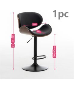 Cool Baby COOLBABY Bar chairs Lift leather bar chairs Light luxury home front desk high chairs Adjustable swivel seats High stools Low back kitchen island, dining room 1PC (Black)