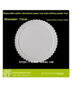 In Stock 7-10cm Hotel Supplies Disposable Absorbent Paper Coasters Pure White Round Embossed Ashtray Paper Pad