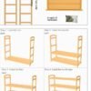 Haidue The 5-Layer Stripe Shoe Rack Organizer Is Made Of Environmentally Friendly And Healthy Bamboo.SIZE:60*25*81CM