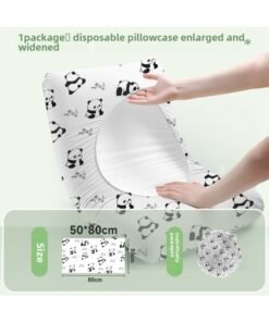 Disposable Cute Pillowcase Travel Portable Winter Thickened Large Household Double Hotel Supplies Suit Wholesale-Color:Panda Bamboo-Specifications: Sterile And Thickened