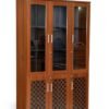 SULSHA Modern 6 Door Wooden File CABINET & Book Shelf Glass Door