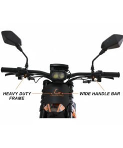 Kugoo Wish 04 Electric Dirt Bike 3700W Brushless Motor 80km/h Top Speed 67.2V 36Ah Battery Recommended for Adults Maximum Riding Range 60–70km Off-Road Design Orange Black Color - Image 5
